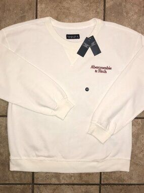 Women's Abercrombie & Fitch Soft A&F Fleece Pullover Sweatshirt-Size XL